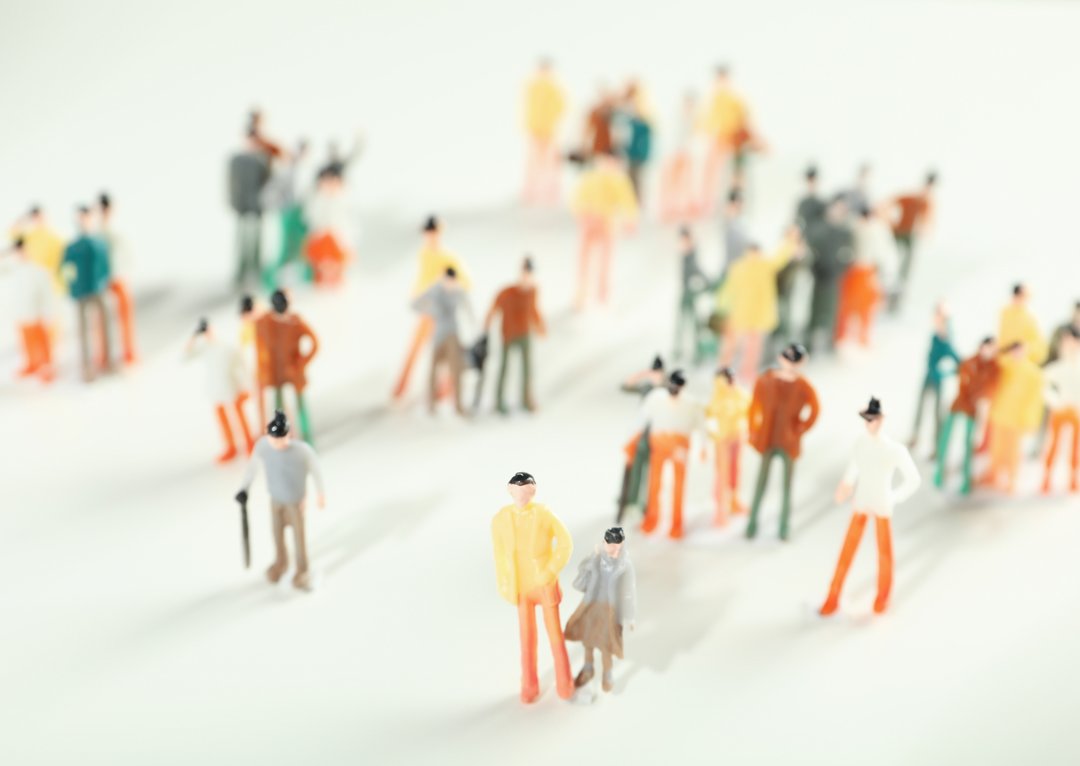A crowd of many small figures, representing the population of people who have taken the Sovereignty Audit